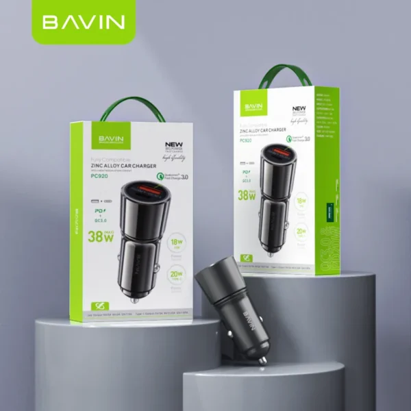 شارژر ماشینی Bavin 38w PC920