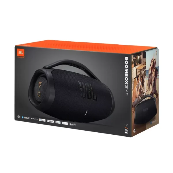 اسپیکر بلوتوثی قابل حمل جی بی ال مدل JBL Boombox 3 Wi-Fi (پک گلوبال / اصل)